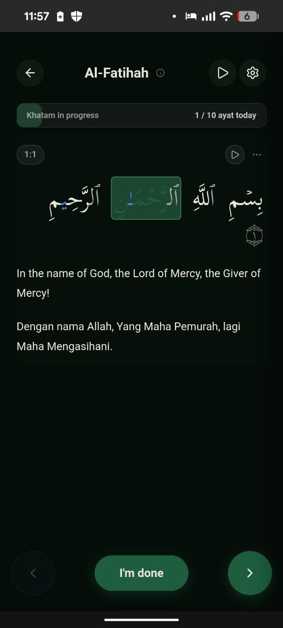 Hear a word, not a whole verse